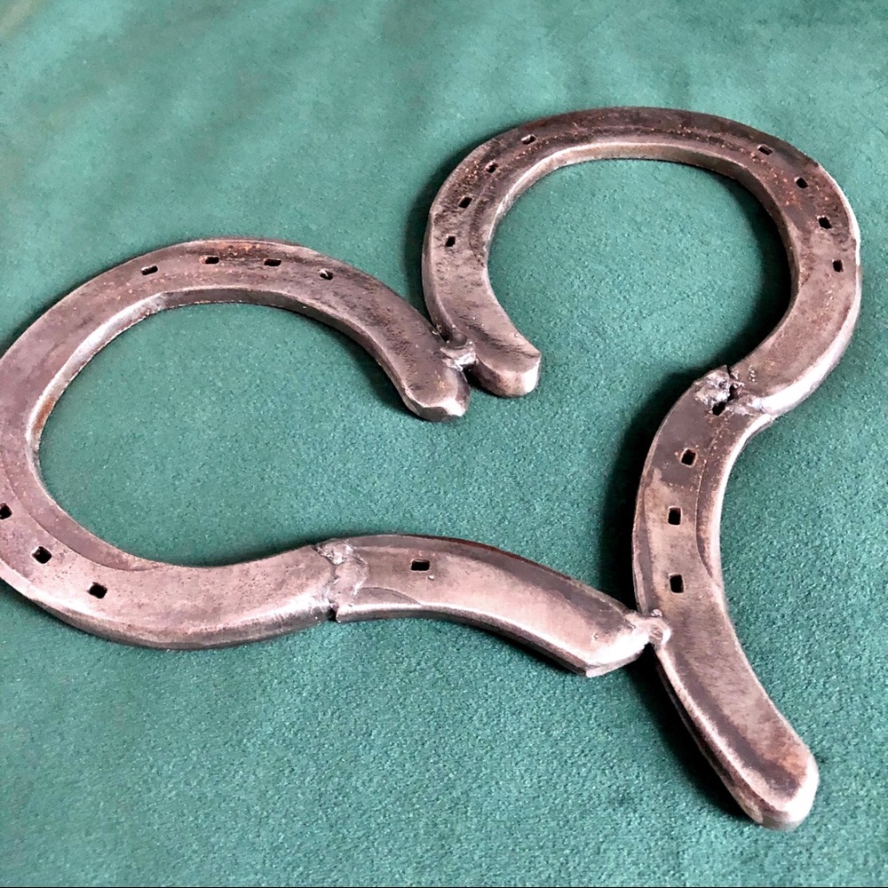 Handcrafted Metal Horseshoe Heart Wall Decor